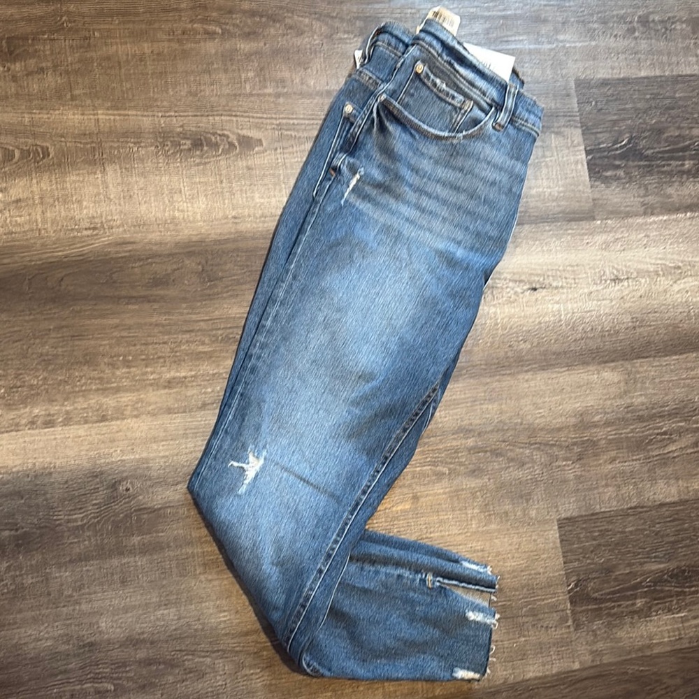 Stylish Distressed Blue Jeans